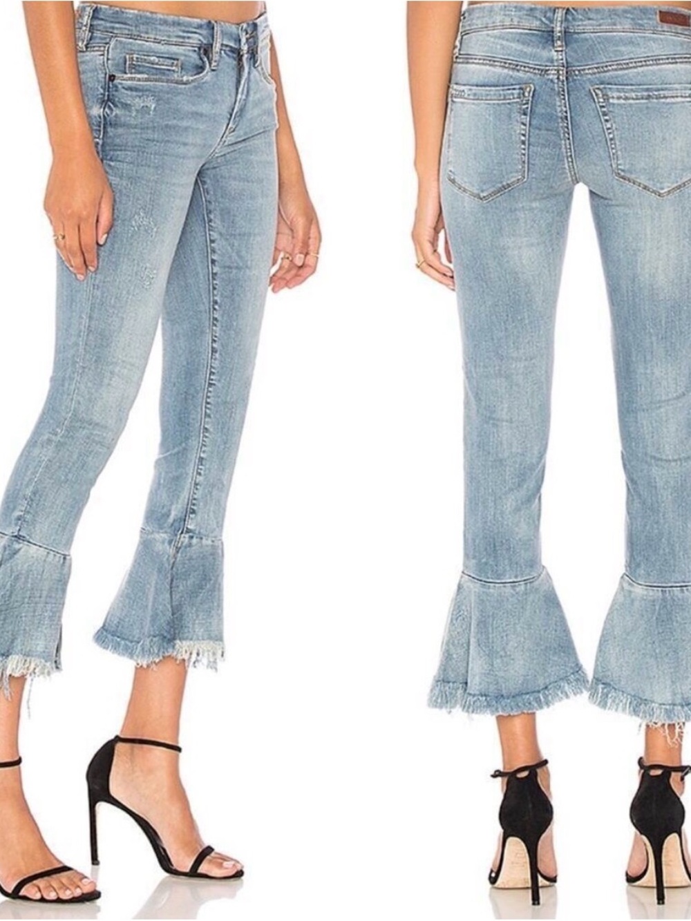 BLANKNYC Ruffle Crop
Festival Jean Flared & Wide
Leg Denim Cropped Denim